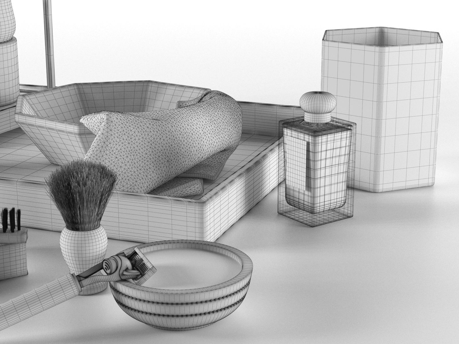 Shaving Accessories  3D model_3