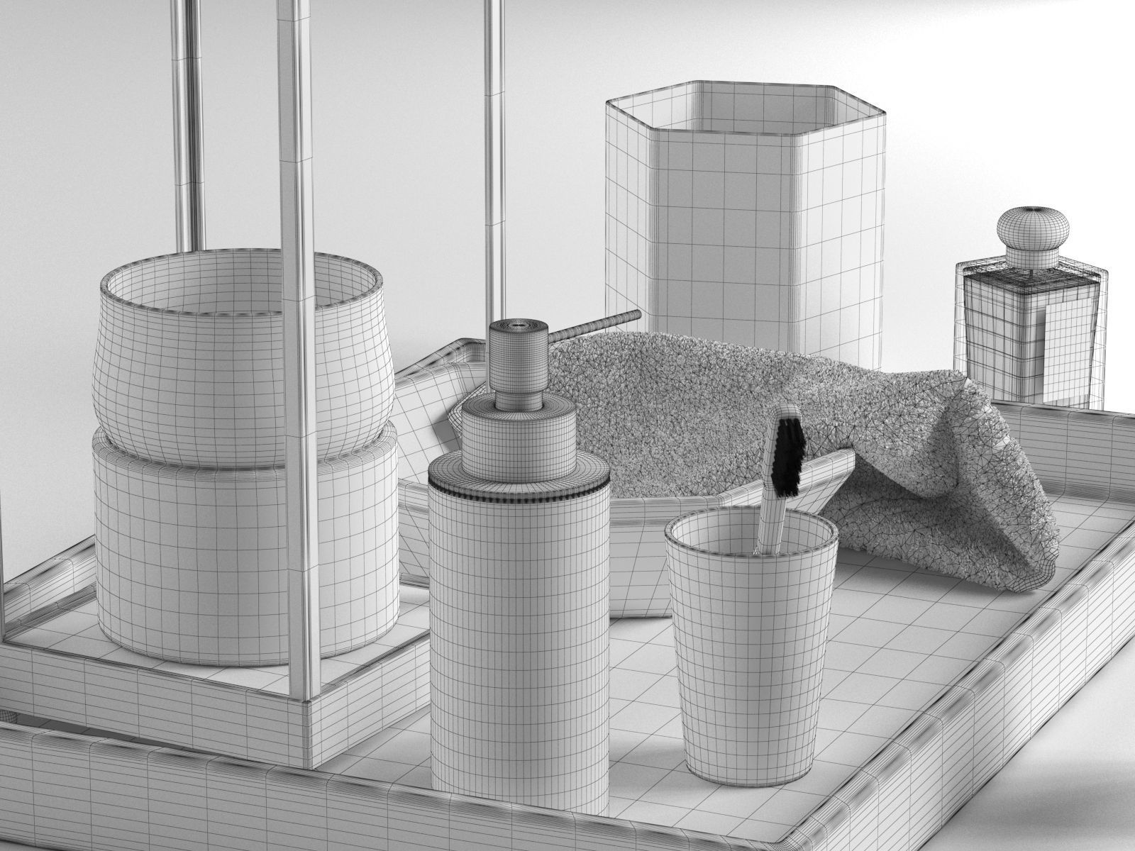 Shaving Accessories  3D model_1