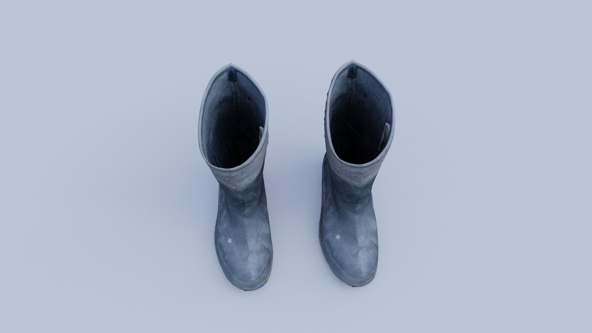 Old Worn Rain Boots 3D model_3