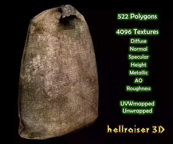 Sack - PBR - Textured