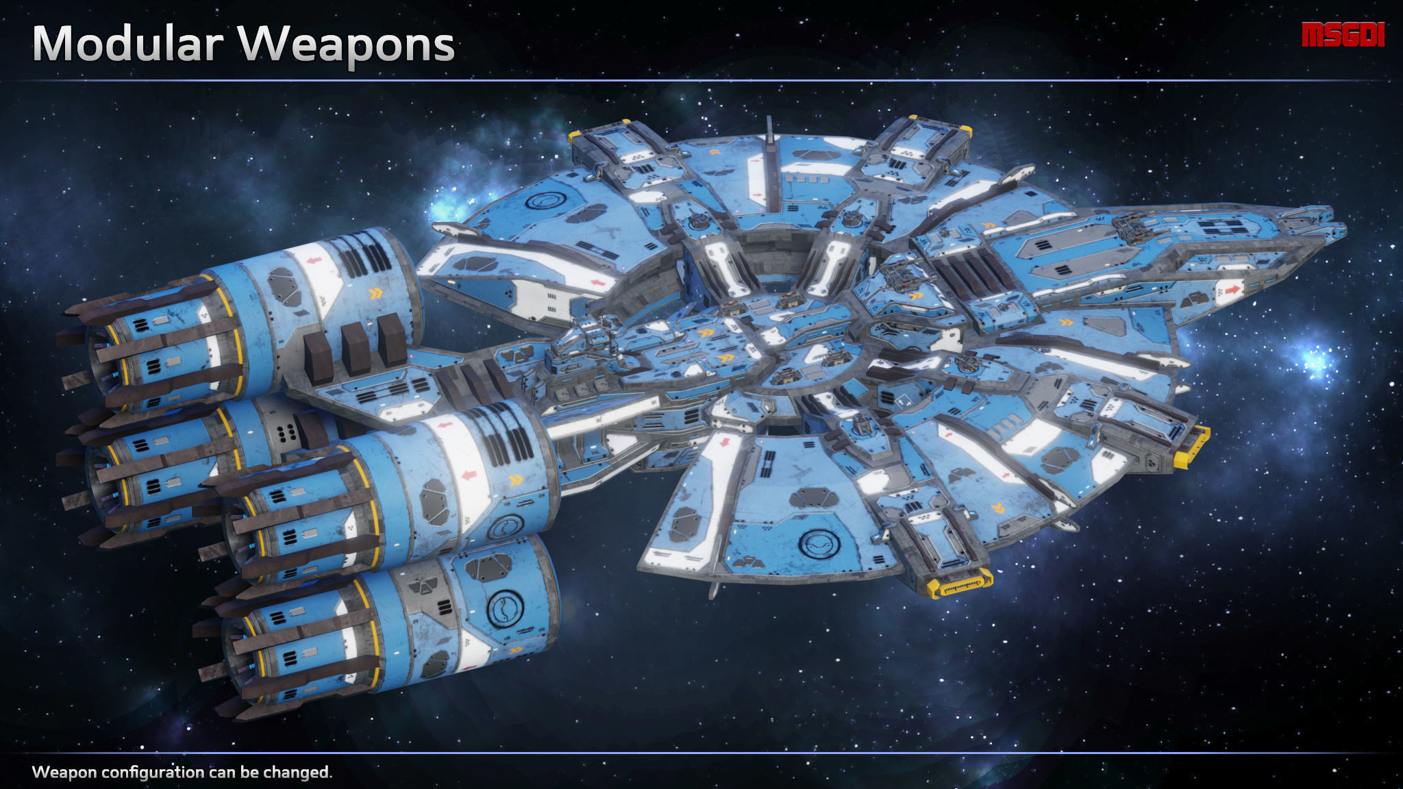 Spaceship Cruiser Cerberus Low-poly 3D model_5