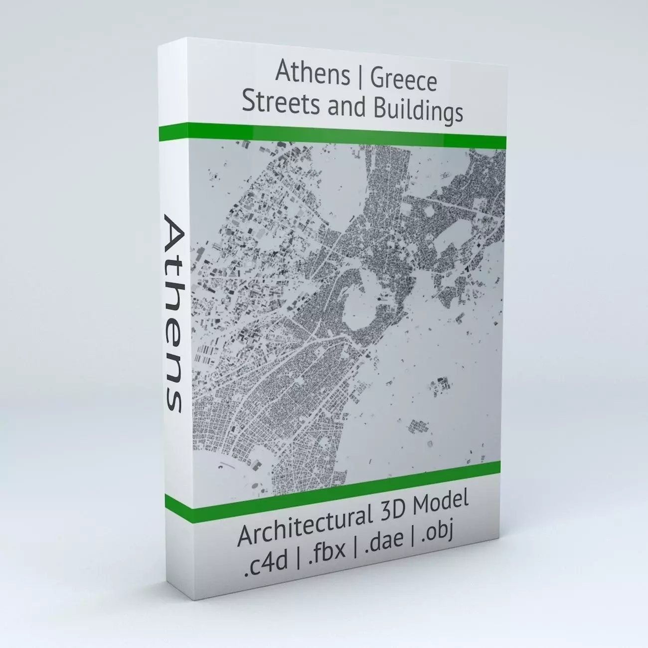 Athens Streets and Buildings 3D model_0