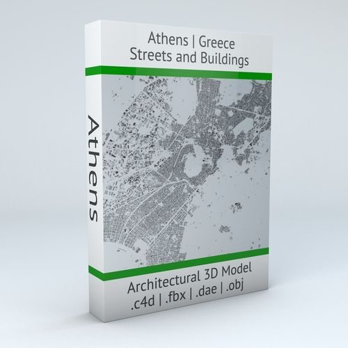 Athens Streets and Buildings 3D model