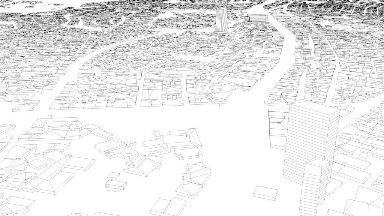 Athens Streets and Buildings 3D model_7