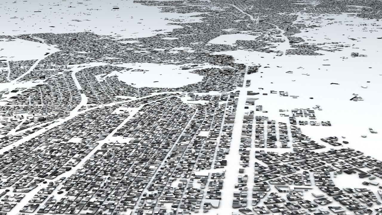 Athens Streets and Buildings 3D model_3