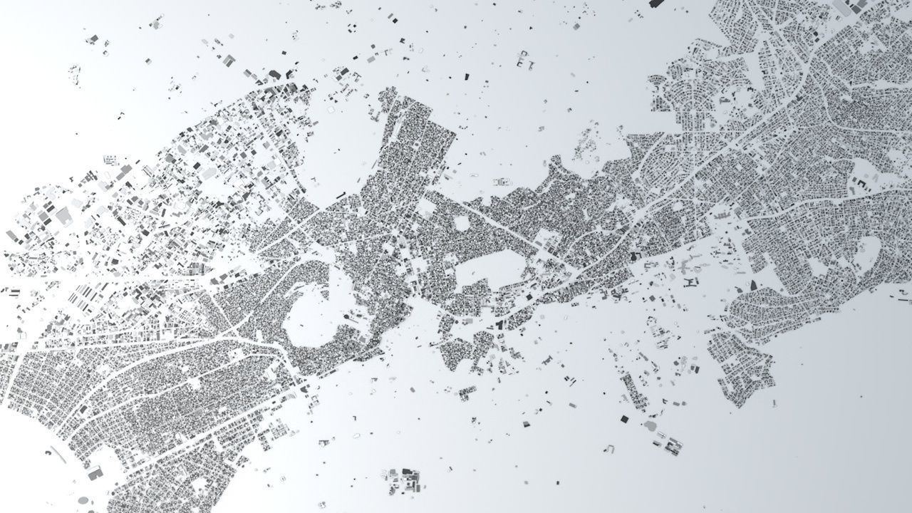 Athens Streets and Buildings 3D model_4