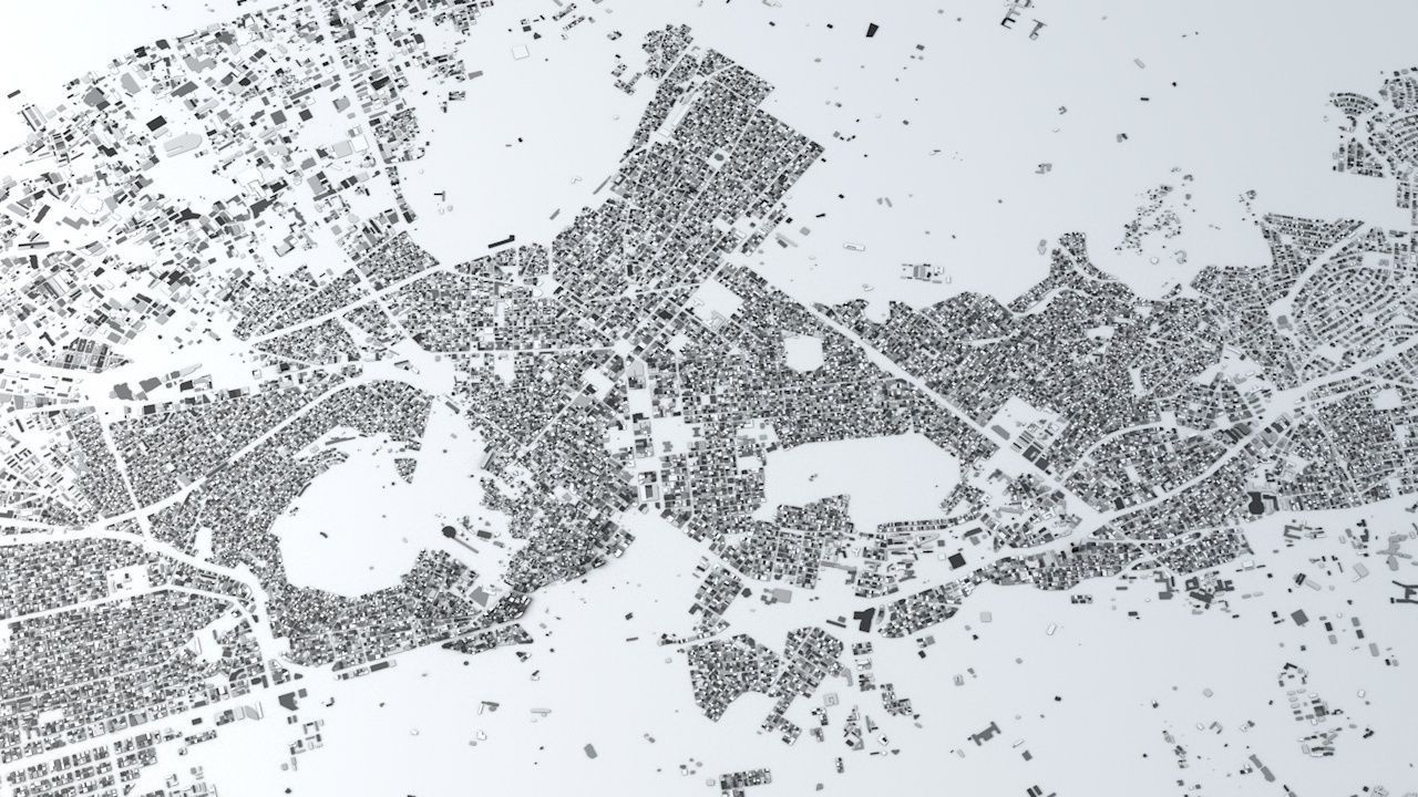 Athens Streets and Buildings 3D model_1