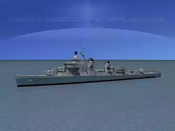 Sumner Class Destroyer  DD760 USS John W Thomason 3D model