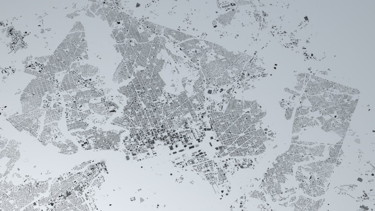 Washington DC Streets and Buildings 3D model_1