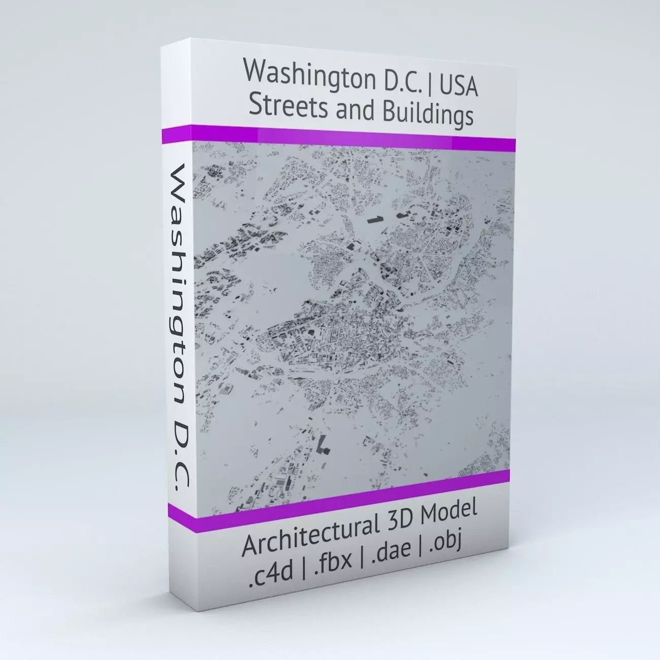 Washington DC Streets and Buildings 3D model_0