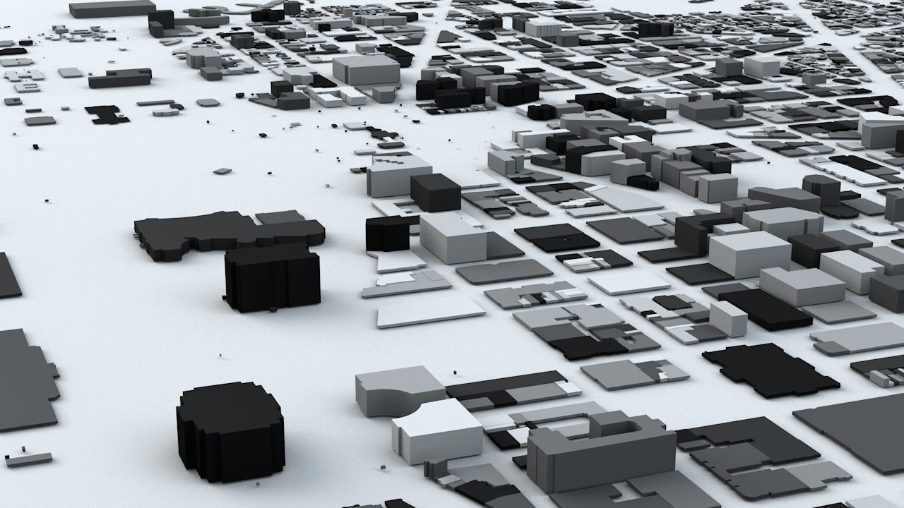 Washington DC Streets and Buildings 3D model_4