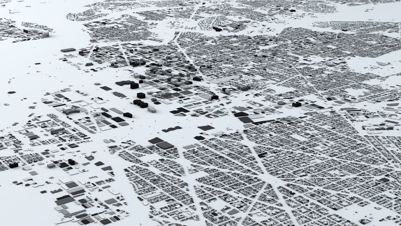 Washington DC Streets and Buildings 3D model_3