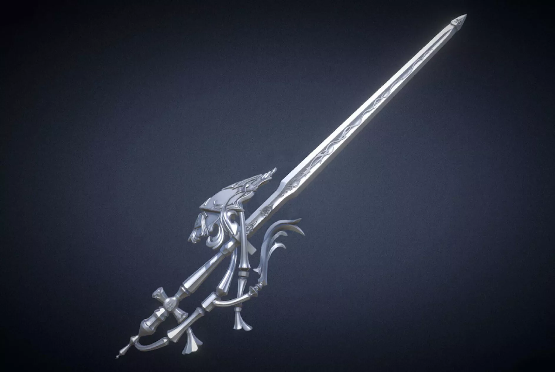 Antiquated Murgleis Red Mage Sword STL 3D Print Files 3D print model