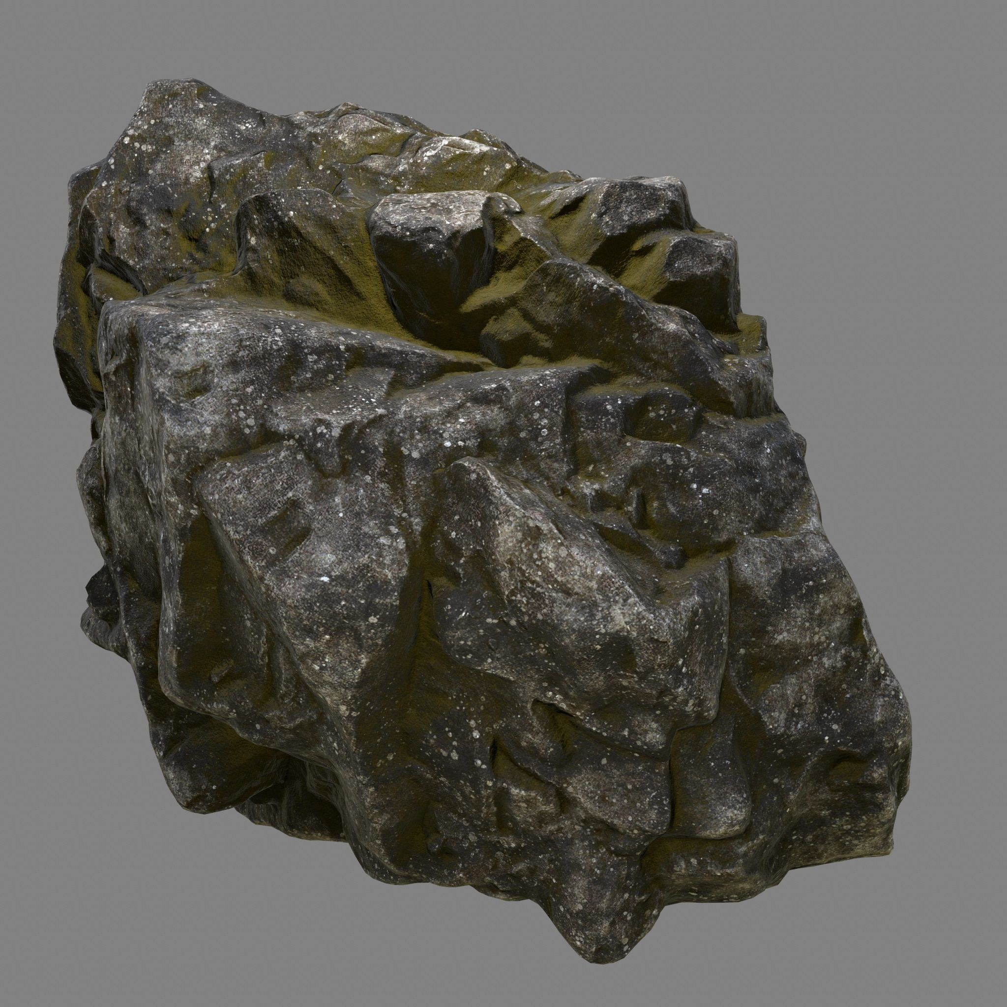 Rock Low-poly 3D model_2