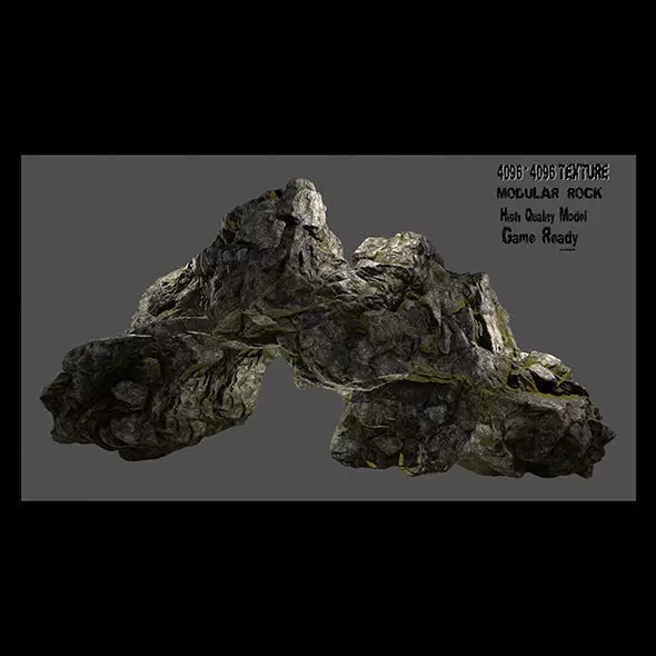 Rock Low-poly 3D model_0