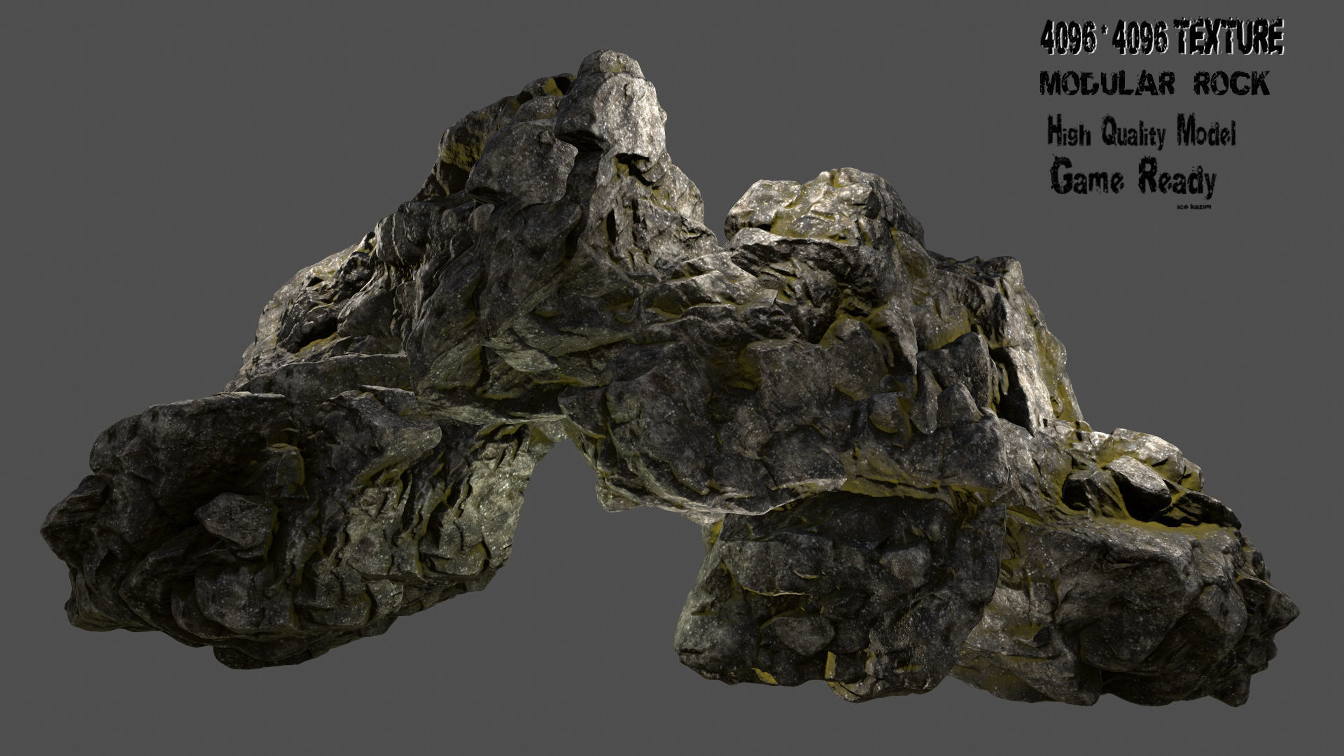 Rock Low-poly 3D model_1