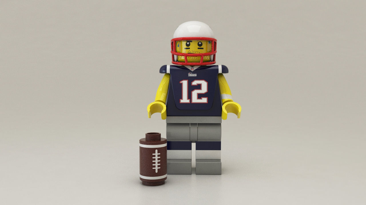 LEGO Tom Brady figure 3D model_1