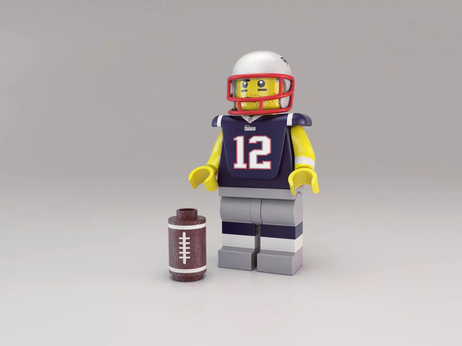 LEGO Tom Brady figure 3D model_0