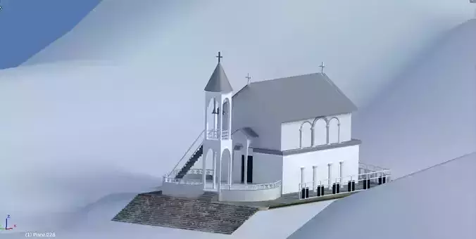 The church- skaldi --georgia Free low-poly 3D model