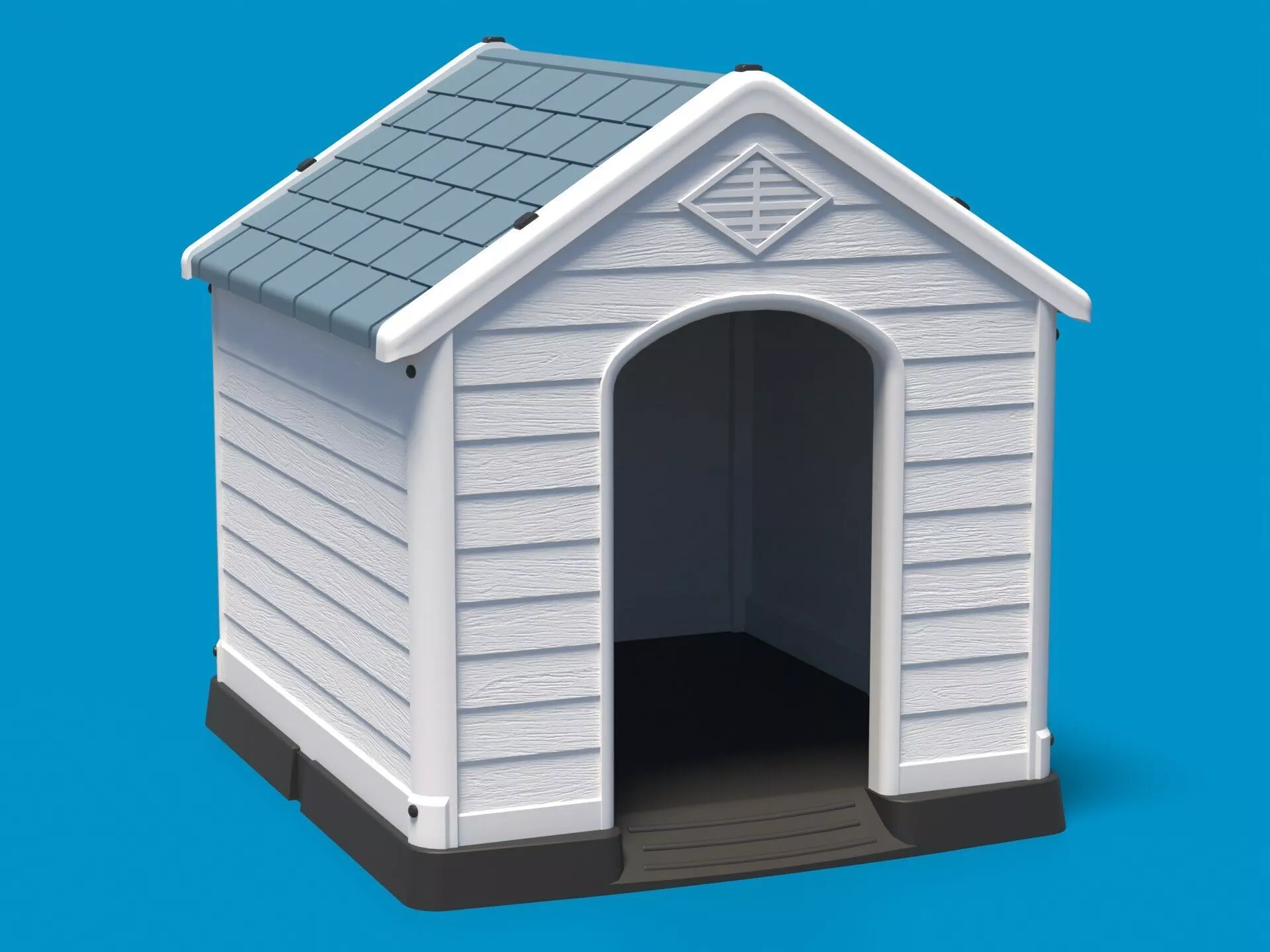 Plastic Dog House Low-poly 3D model