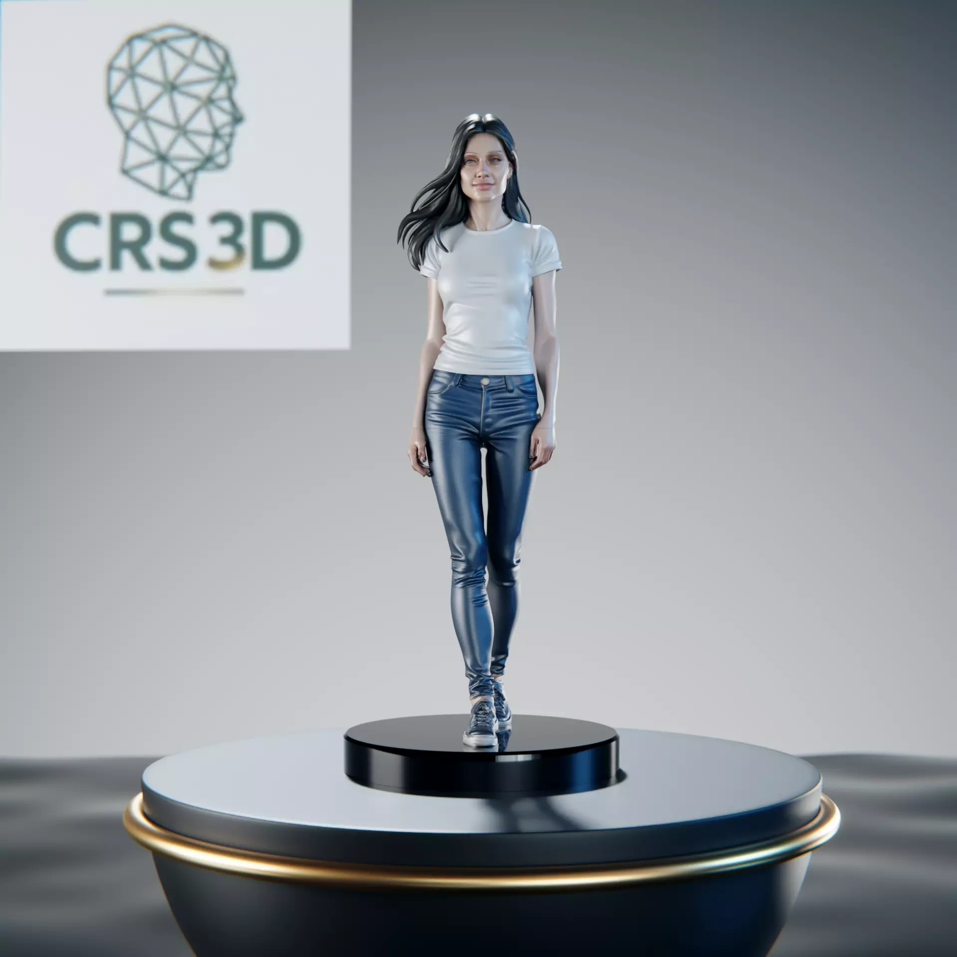 Casual Woman Walking Statue - Female Figure City Life 3D print model