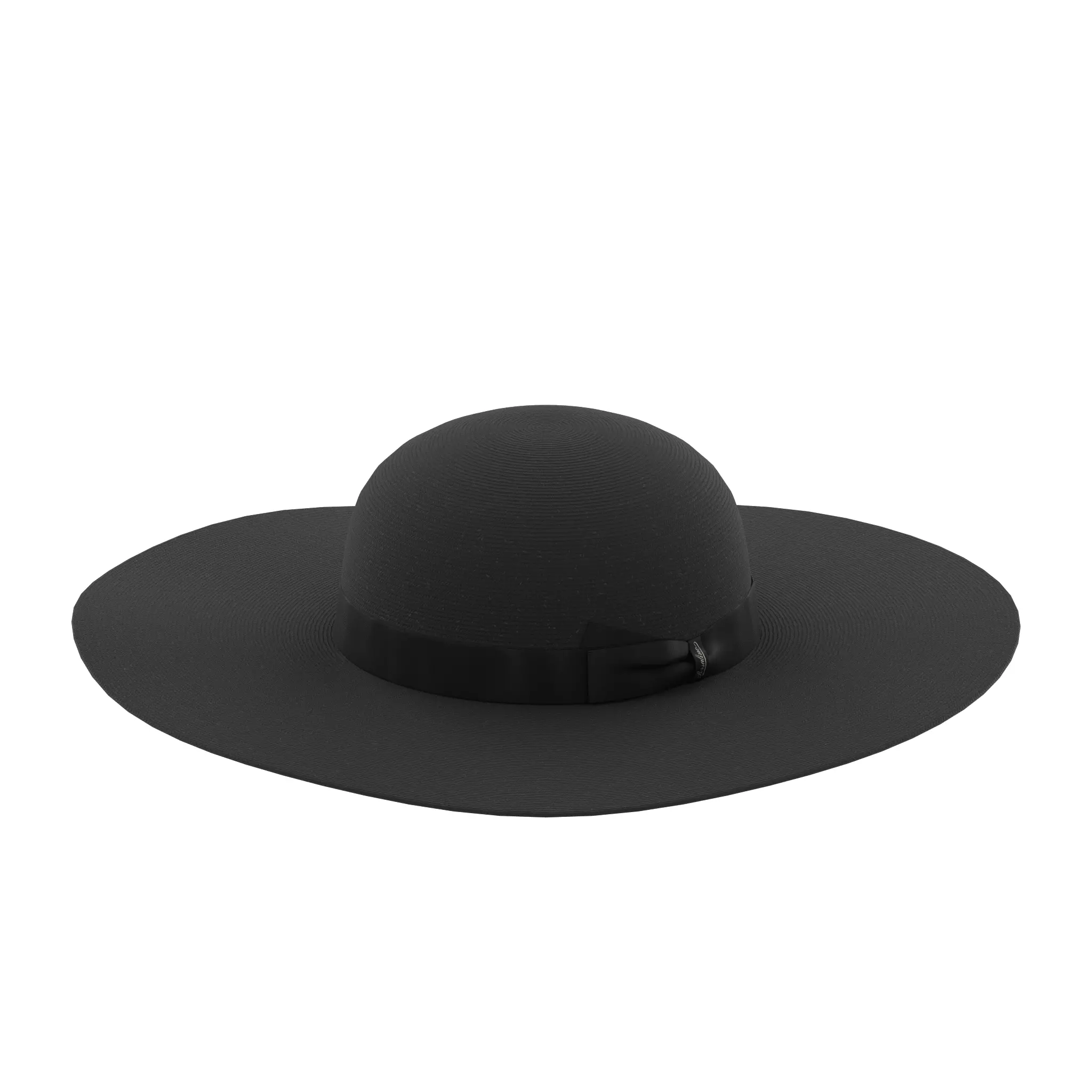 Borsalino Laura Braided Hemp Black Low-poly 3D model