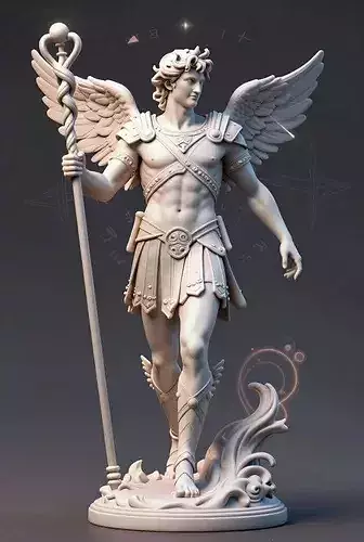 Greek God Hermes  3D Printable STL Model Mythology  Figurine