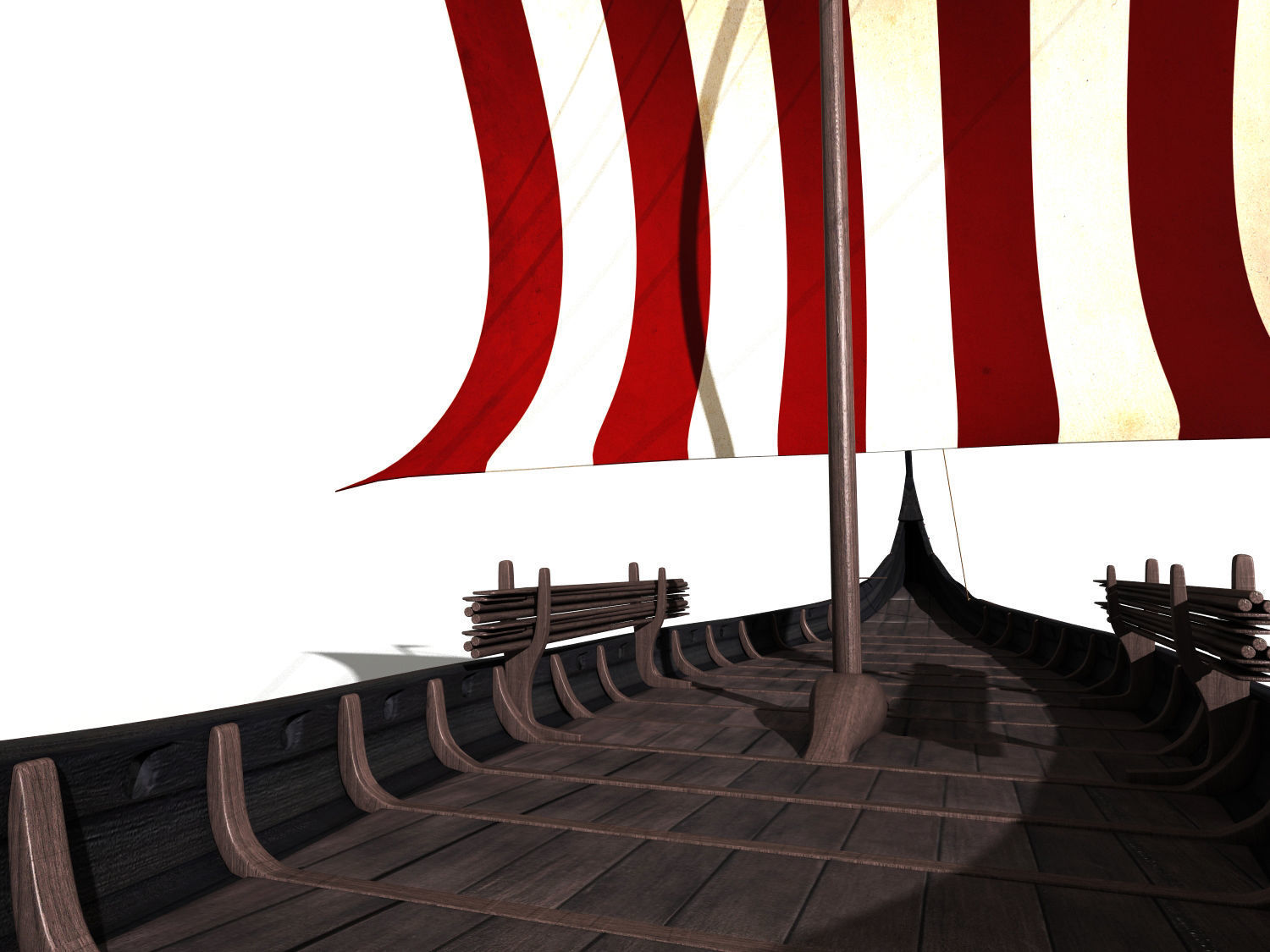 Oseberg Viking ship 2 Low-poly 3D model_3
