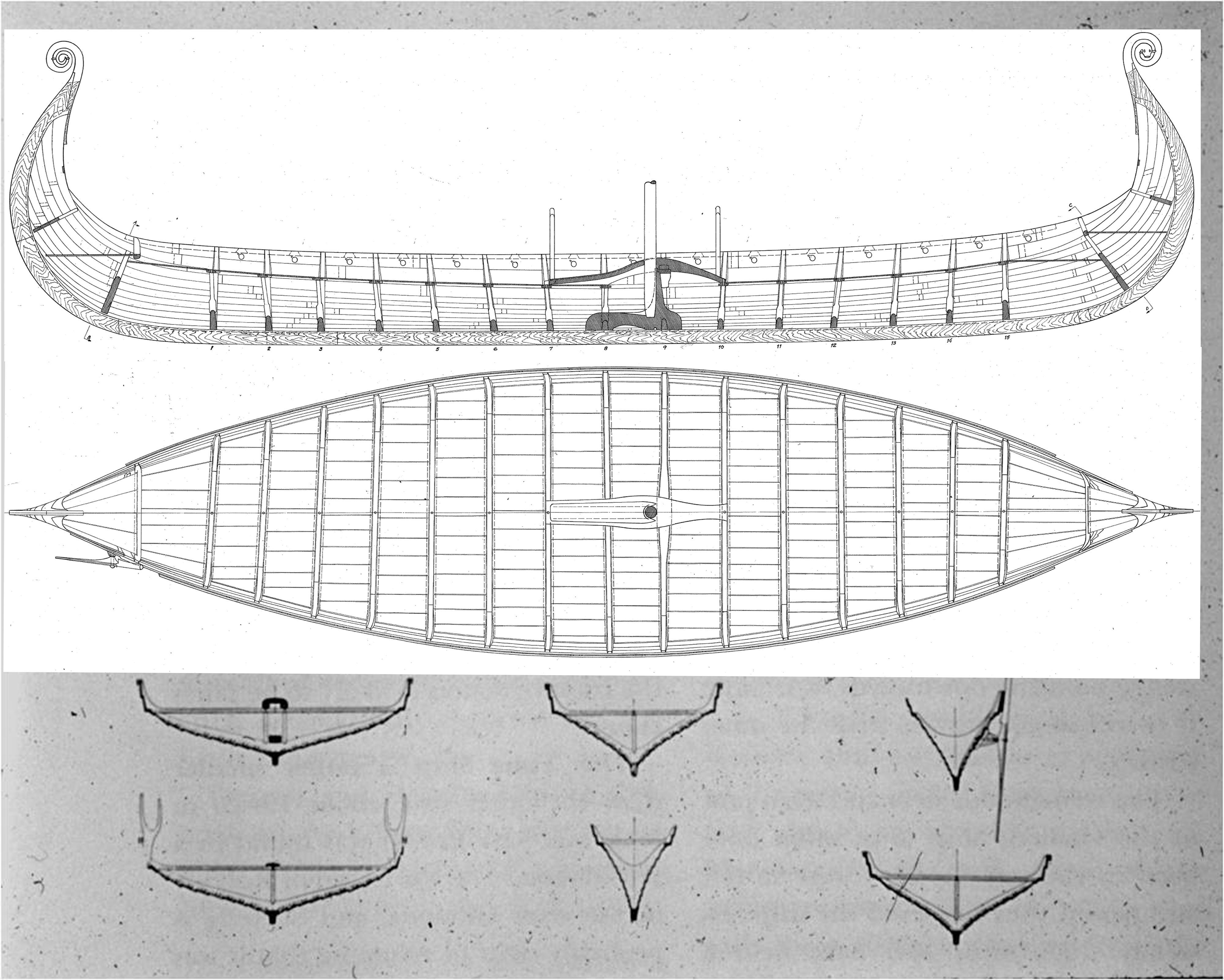 Oseberg Viking ship 2 Low-poly 3D model_18