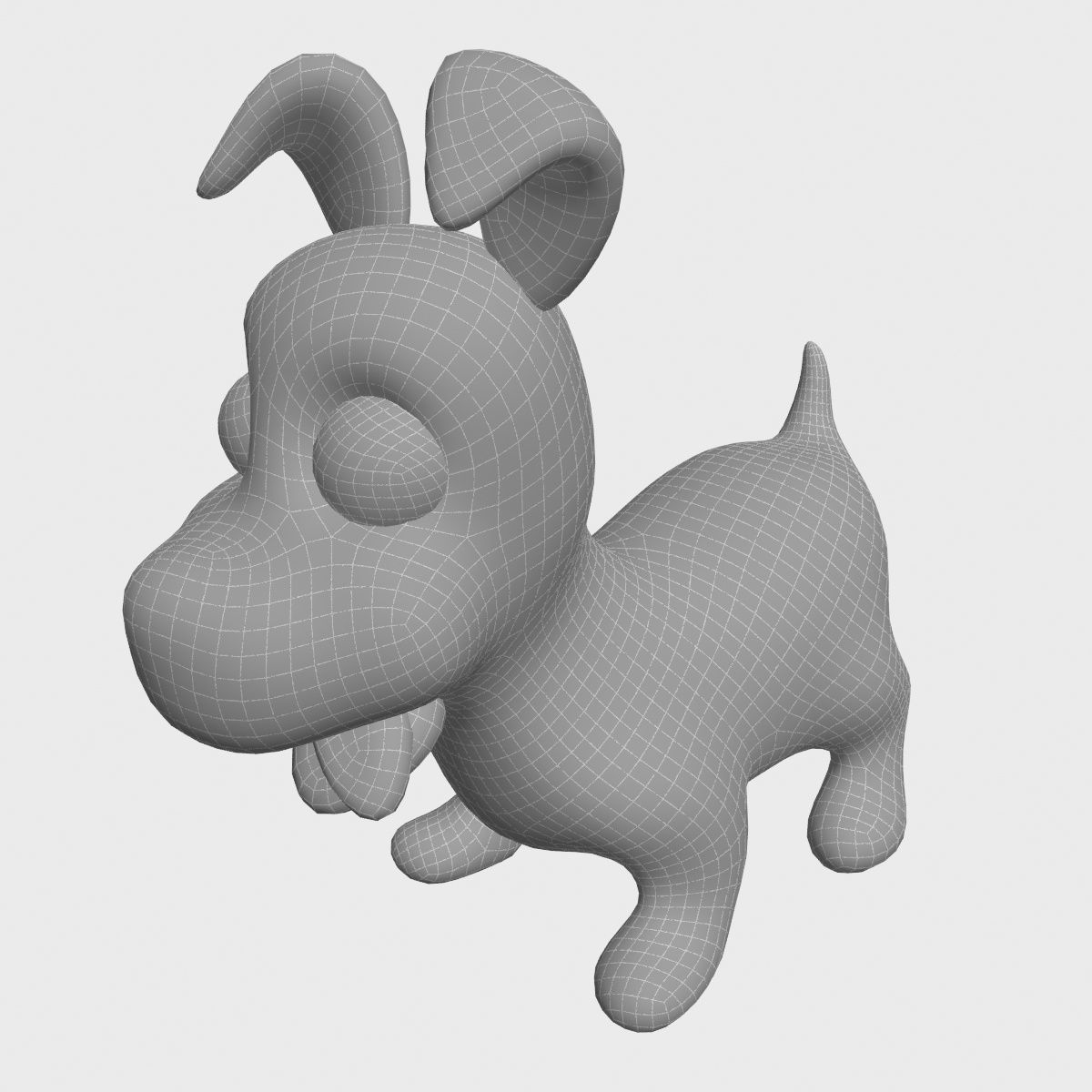 Dog Toon Model Low-poly 3D model_5