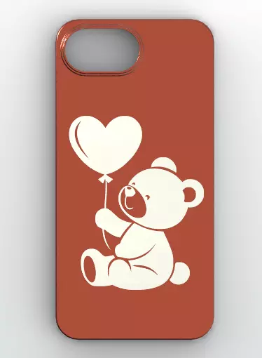 Cute Teddy Bear Heart Balloon MagSafe Case 3D print model