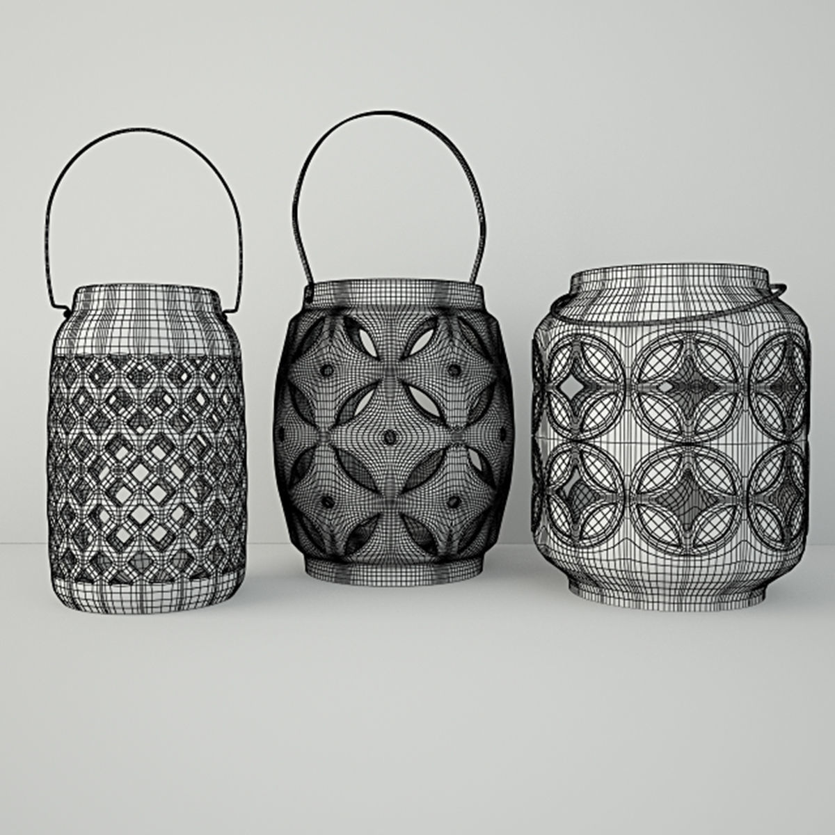 Ethnic Lanterns 3D model_2