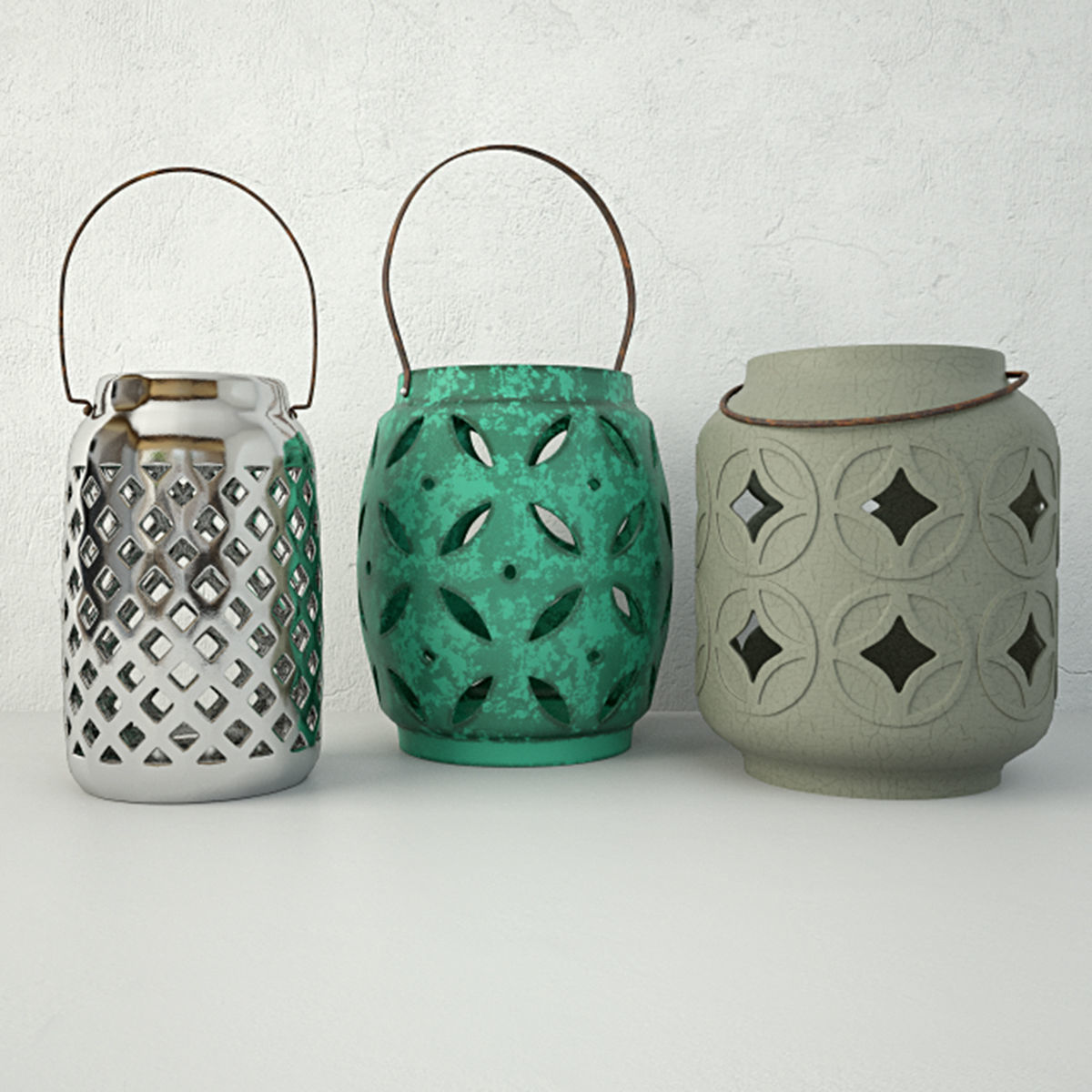 Ethnic Lanterns 3D model_1