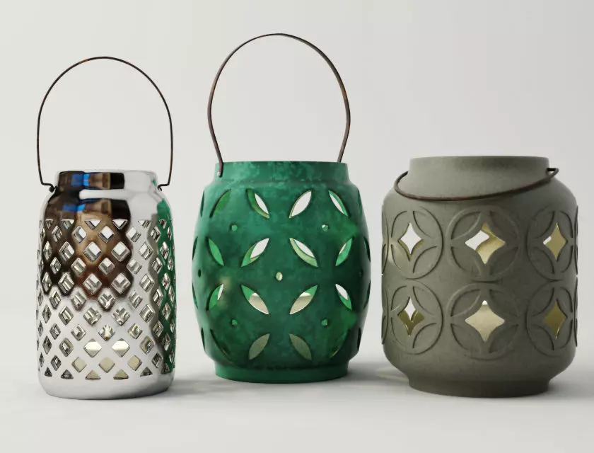 Ethnic Lanterns 3D model_0