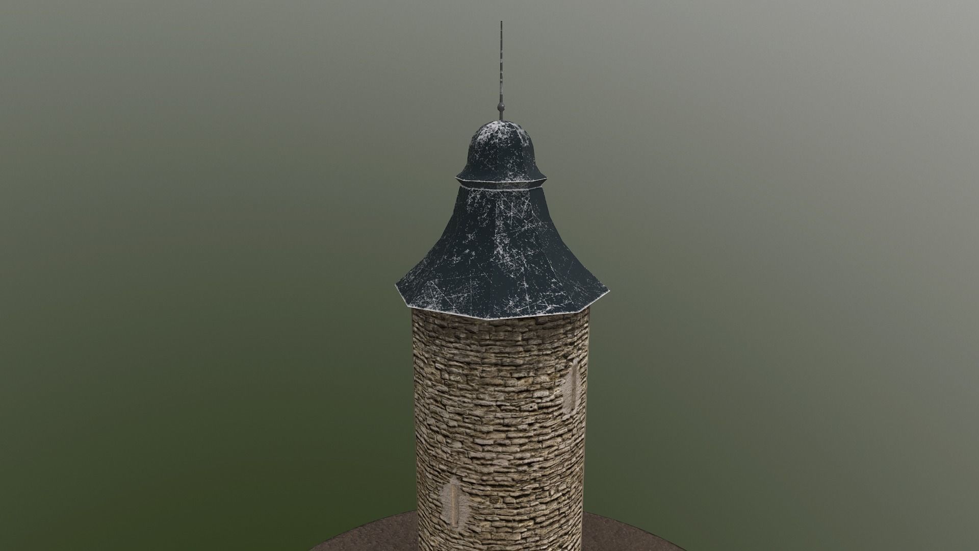 Medieval Guard Tower 01 Low-poly 3D model_5