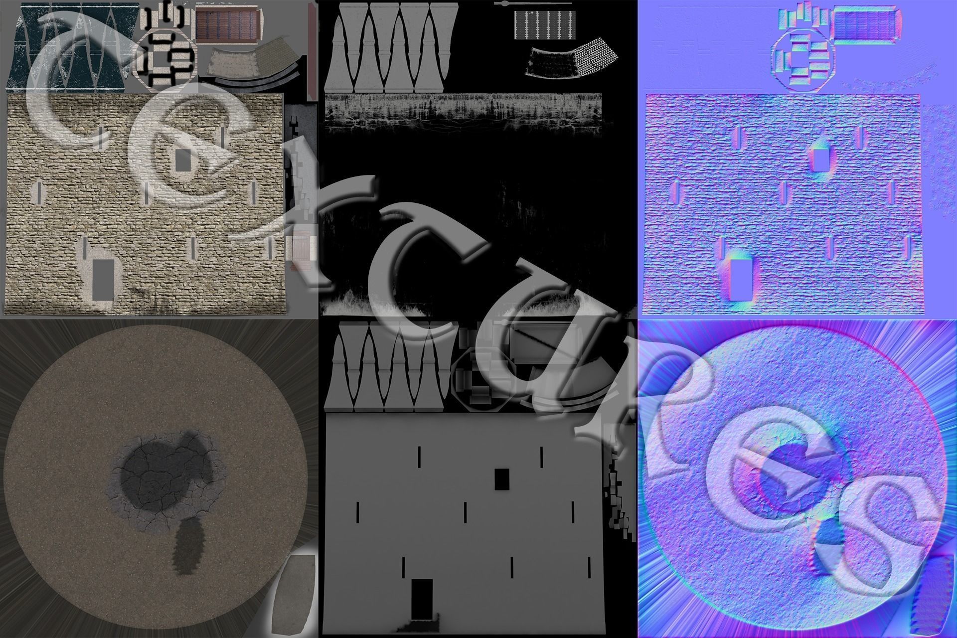 Medieval Guard Tower 01 Low-poly 3D model_13