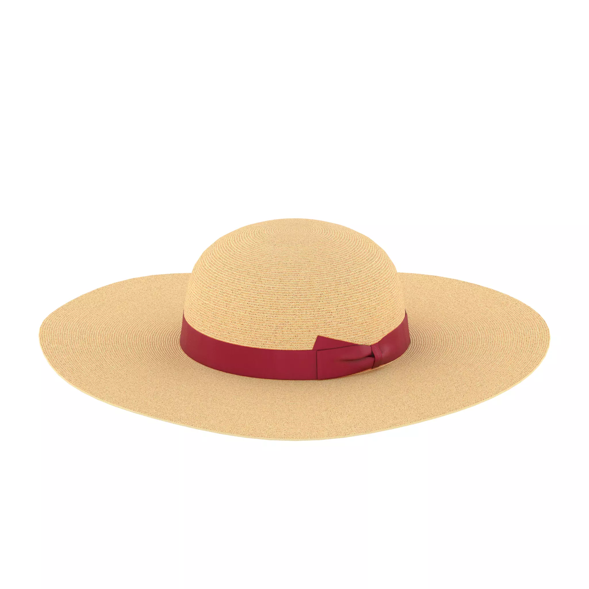 Borsalino Laura Braided Hemp Natural Low-poly 3D model