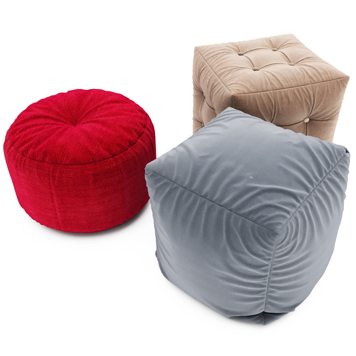 Pouf collection 09 3D model_3