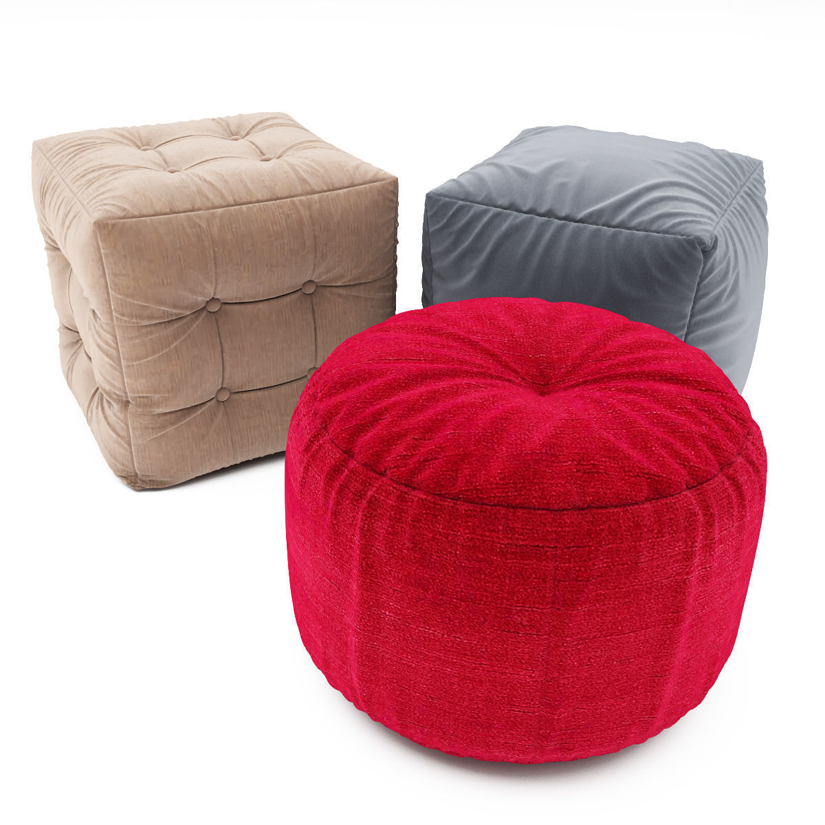 Pouf collection 09 3D model_4