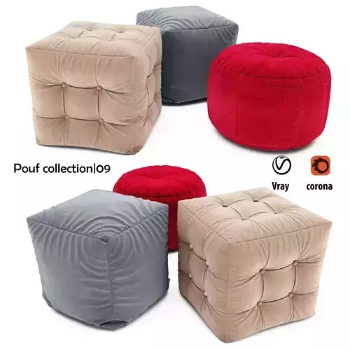 Pouf collection 09 3D model