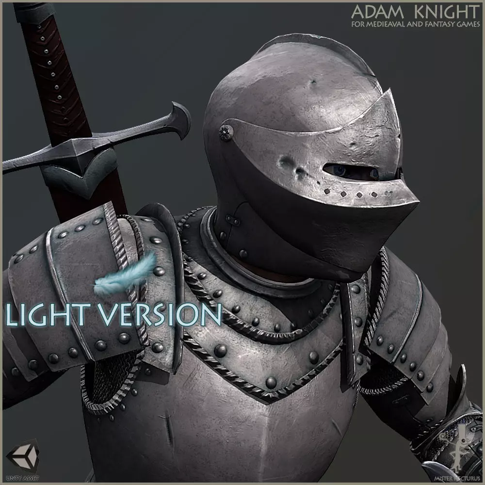 Adam Knight Light Version Low-poly 3D model_0