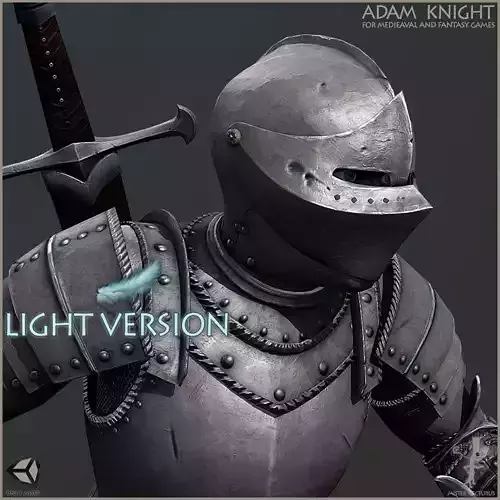 Adam Knight Light Version Low-poly 3D model