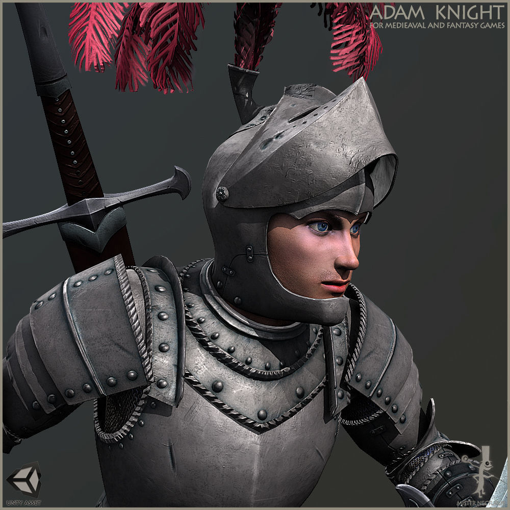 Adam Knight Light Version Low-poly 3D model_8