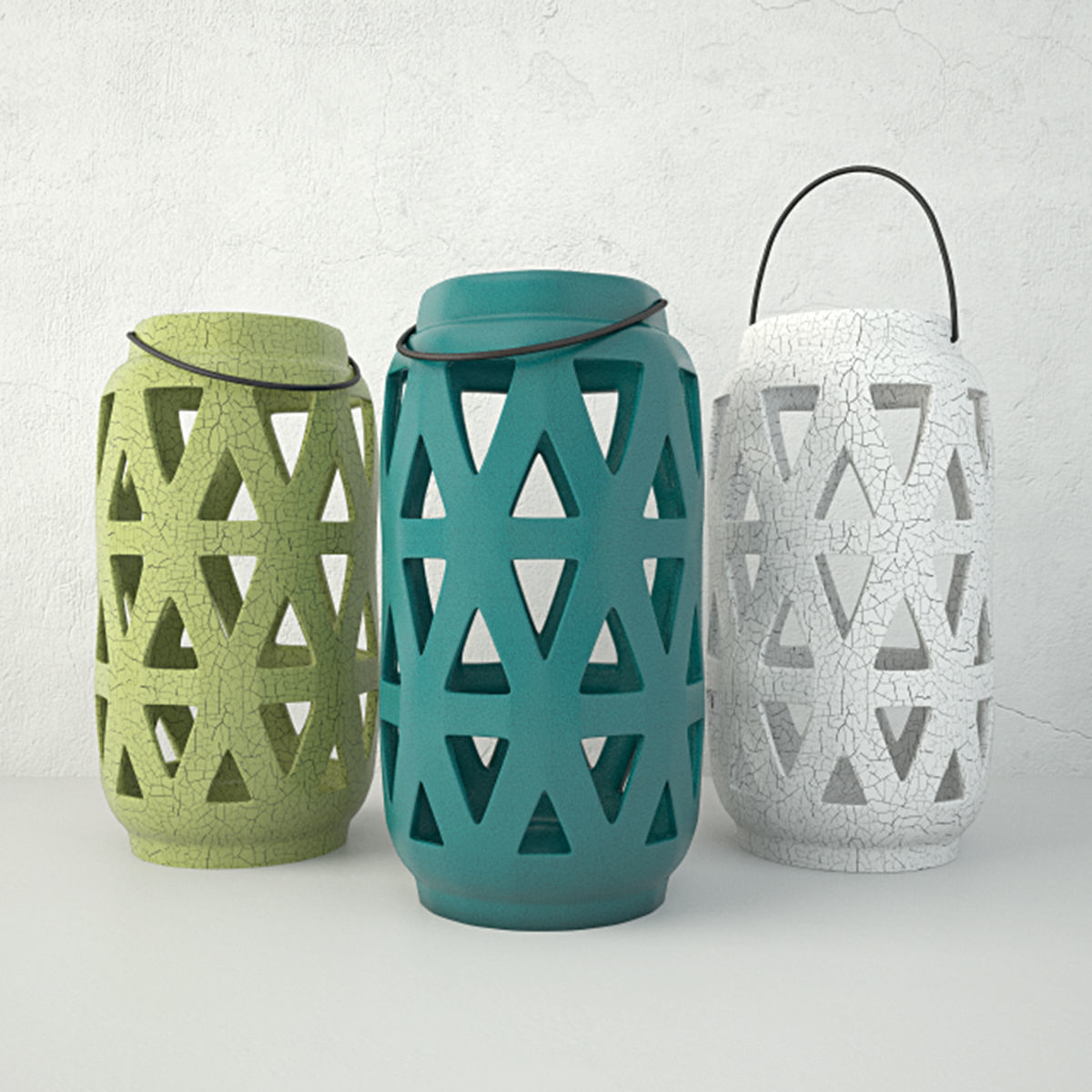 Lantern Candleholder Set 3D model_4