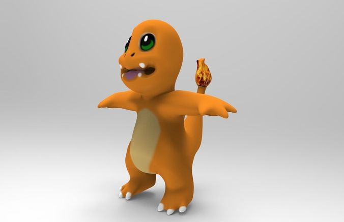 Charmander Pokemon Low-poly 3D model