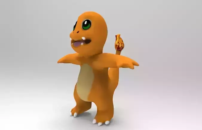 Charmander Pokemon Low-poly 3D model