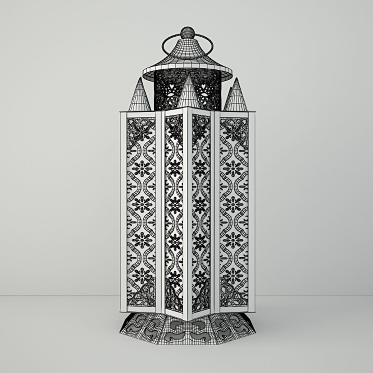 Metal Moroccan Lanterns 3D model_3