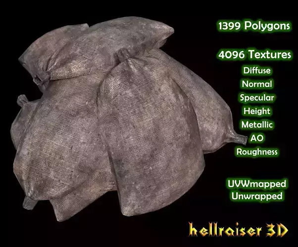 Sack Stack - PBR - Textured