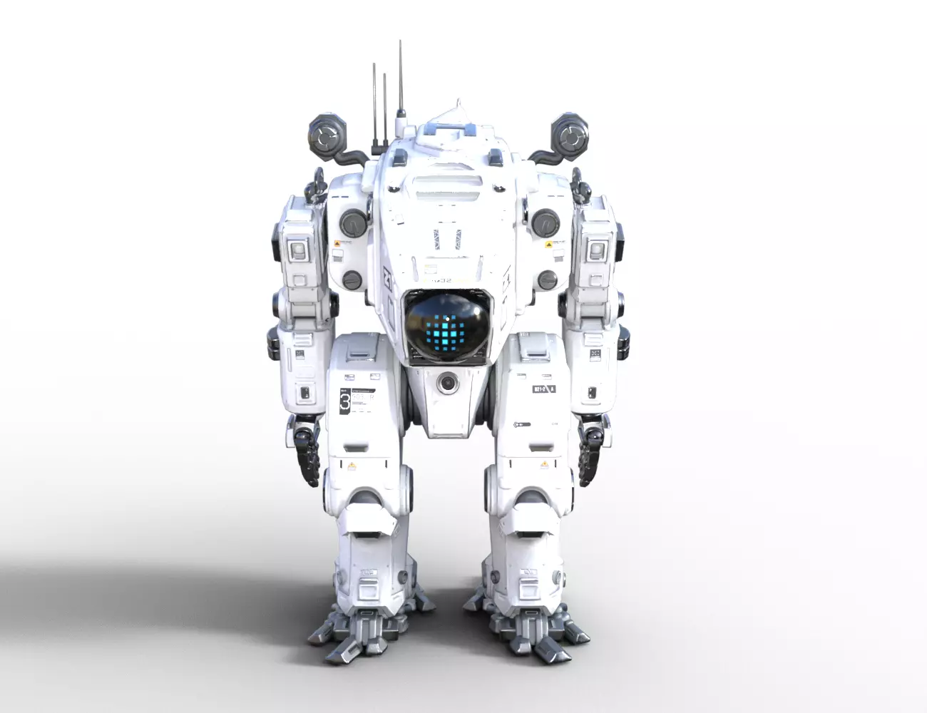 Sci-Fi Heavy Mech Z1 Fully Rigged AAA Dynamic Robot 3D model