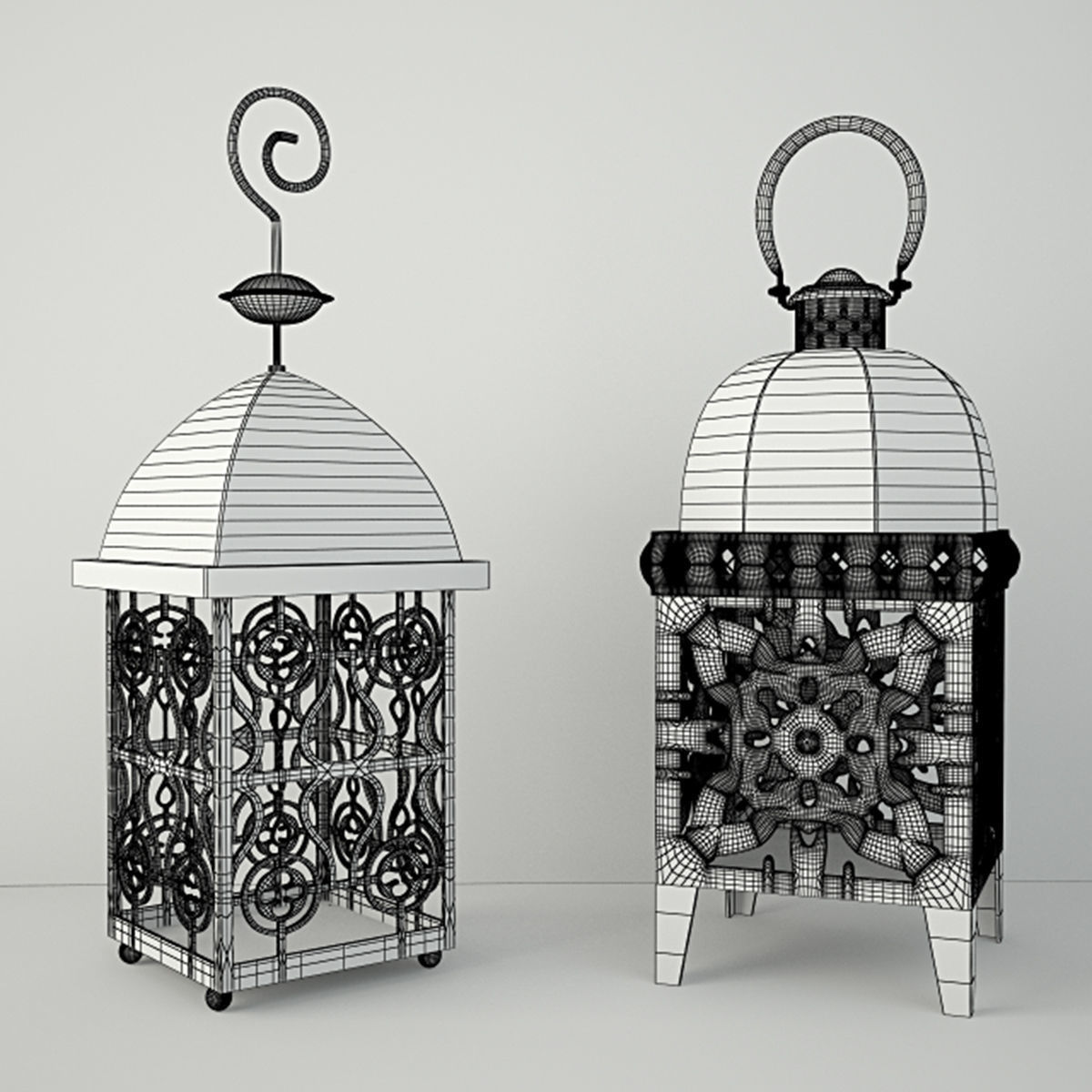 Moroccan Lanterns 3 3D model_2